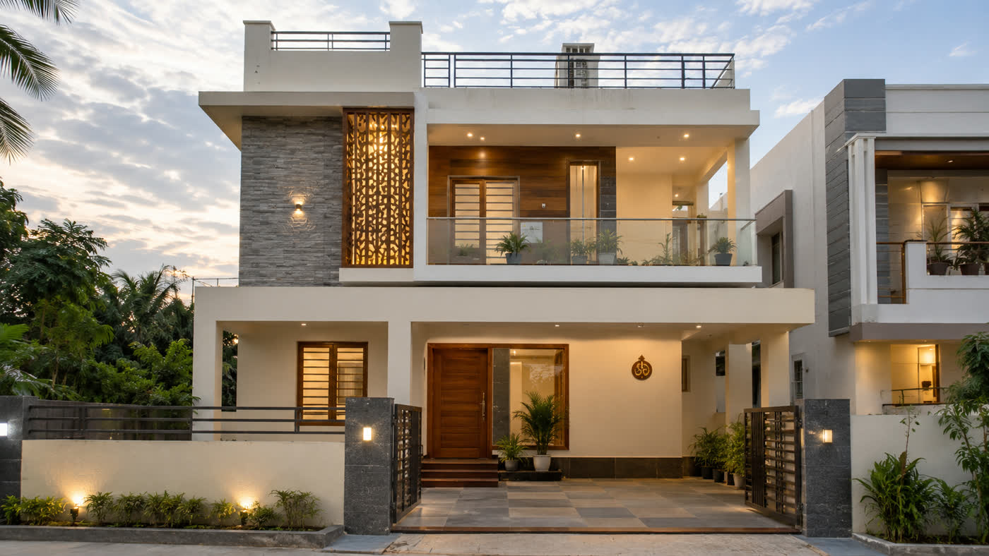 3 BHK independent house built in Bangalore by Wasat Constructions